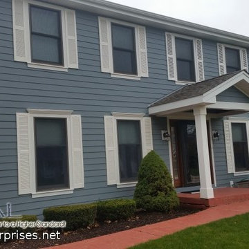 Blue James Hardie Plank Siding in St. Charles, Illinois