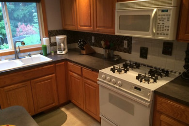 Kitchen - transitional kitchen idea in Portland