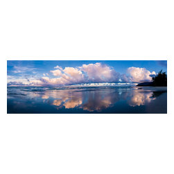 Douglas Page Photographic Arts - Cloud Swept Beach, Pano,  Canvas Giclee, 24"x8" - Prints And Posters