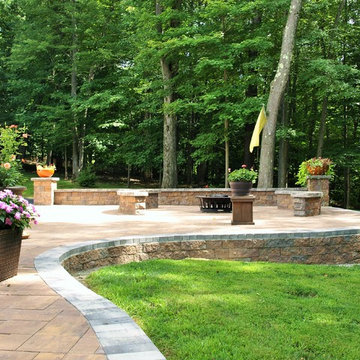 Patio and sitting walls