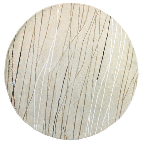 Bashian Sydney Area Rug, Ivory, 6' Round