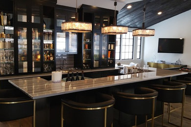 Design ideas for a modern home bar in Nashville.