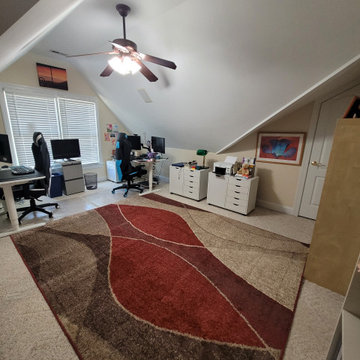 Home Office Refresh with Custom Bookshelf Styling