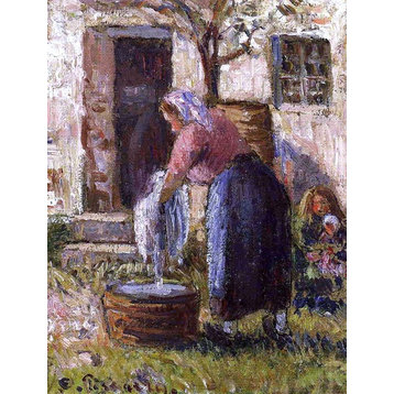 Camille Pissarro The Laundry Woman, 21"x28" Wall Decal Print