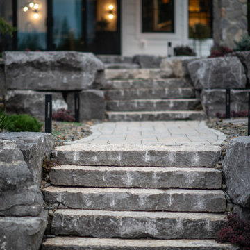 Luxury Backyard Retreat with Armour Stone & Water Feature | Genesis on the Lakes
