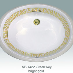 Hand Painted Undermounts by Atlantis Porcelain - Bathroom Sinks