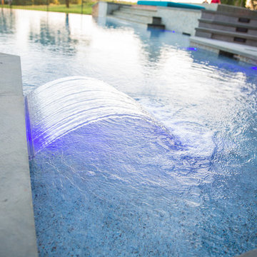Modern Straight Line with Swim Up Bar