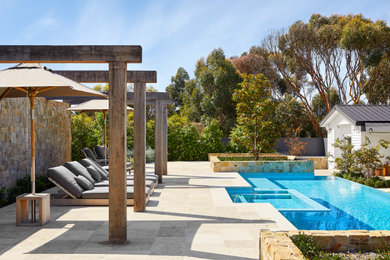 Photo of a mediterranean pool in Melbourne.