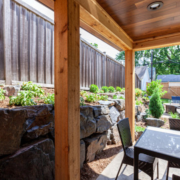 Project 3427-1 Outdoor Kitchen Pavilion + Covered Walkway + Garage + Landscaping
