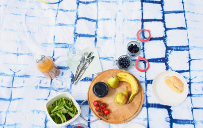 DIY: Eine Picknickdecke im Batik-Look