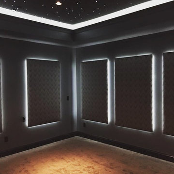 upholstered panels for media room
