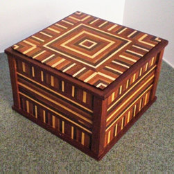 Mahogany Striped Box - Storage Bins And Boxes