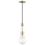 Mitzi by Hudson Valley Lighting - Joni Pendant - Aged Brass Finish - Clear Glass - We get it. Everyone deserves to enjoy the benefits of good design in their home - and now everyone can. Meet Mitzi. Inspired by the founder of Hudson Valley Lighting's grandmother, a painter and master antique-finder, Mitzi mixes classic with contemporary, sacrificing no quality along the way. Designed with thoughtful simplicity, each fixture embodies form and function in perfect harmony. Less clutter and more creativity, Mitzi is attainable high design.
