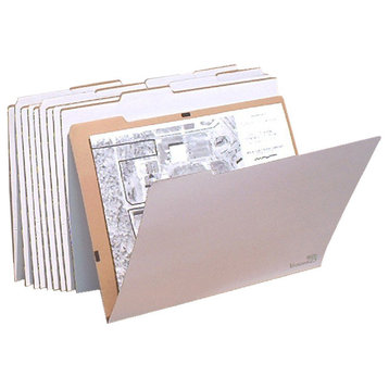 AOS VFolder, 10-Pack Rigid Storage Folder for 17"x22" and 18"x24" Documents