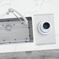 STYLISH Multipurpose Over Sink Roll-Up Dish Drying Rack, White
