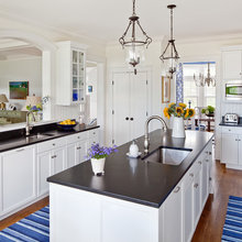 Kitchen with pass through and sink below