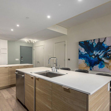 Walnut-Veneer Finishing for this Urban-Glammed Kitchen Remodel in Pasadena, CA