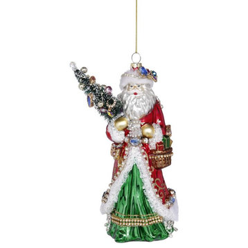 TRADITIONAL SANTA ORN 8 inches