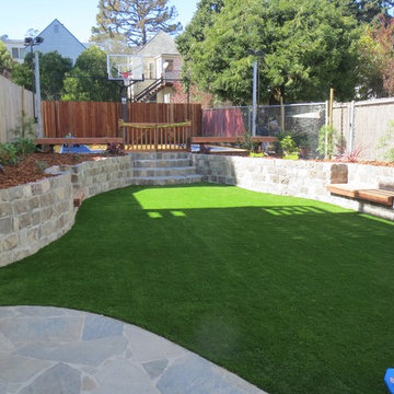 Private Sports Yard in the Sunset