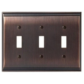 Amerock 3 Toggle Wall Plate, Oil-Rubbed Bronze