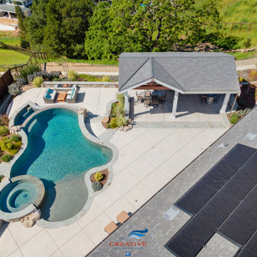 Lafayette Hillside Vanishing Edge Natural Pool