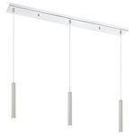 Z-lite - Z-Lite 917MP12-BN-LED-3LCH Three Light Island/Billiard Forest Chrome - Construct a breathtaking modern visual with the delicate features from this stunning three-light pendant light. Windchime-inspired, the elongated lights boast a bright brushed nickel finish.
