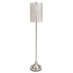 Lux Lighting - Heather 62" Bling Metal Floor Lamp, 1pk - Introducing the 62-Inch Bling Style Metal Floor Lamp, a dazzling and versatile lighting fixture that adds a touch of glamour and sophistication to any space. This floor lamp is more than just a source of light; it's a statement piece that exudes elegance and charm.
