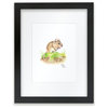 "Woodland Tinies" Mouse Individual Framed Print, With Mat, Black, 11"x14"