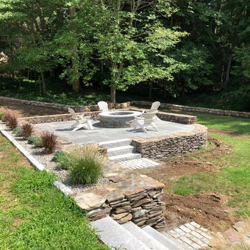 Natural Stone Fire Pit in Norwell, MA