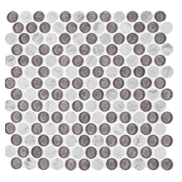 Marbello pennyround by Glazzio Tiles