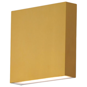 Brik LED Outdoor Wall Sconce in Natural Aged Brass