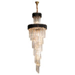 Mirodemi - Crystal Black Designer LED Chandelier for lobby, foyer, staircase, living room, - For those who are used to living on a grand scale, boldly and unconventionally, it is difficult to fit their desires into a framework. In everything. Starting from simple household little things and ending with a place, where such a person is ready to live. Such people know what they want, save their time and understand the value of expensive things.