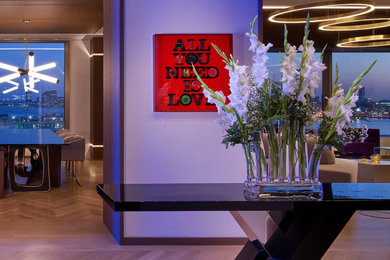 Trendy entryway photo in New York
