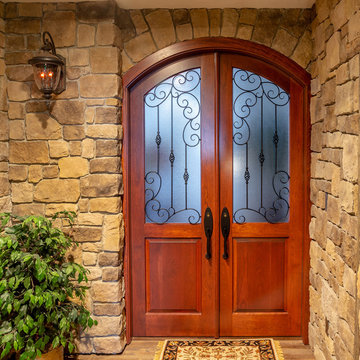 Wrought Iron Grille French Entry Door