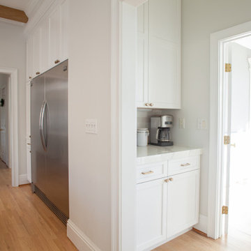 Transitional Kitchen Featuring Rift Cut Oak Accents