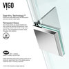 VIGO Monteray 34"x46" Frameless Shower Enclosure With Right Base, Chrome