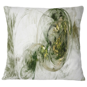 Colored Smoke Green Abstract Throw Pillow, 16"x16"
