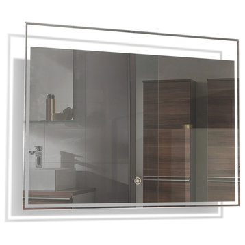 Transolid Taylor LED-Backlit Contemporary Mirror, Silver