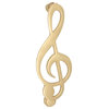 Solid Brass Door Knocker Music Note 6"H