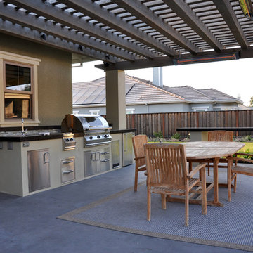 a Pavilion with Outdoor Kitchen