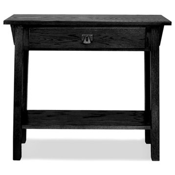 Leick Furniture Wood Mission Console Table in Slate Black