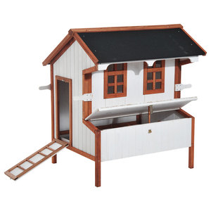 Red Barn Chicken Coop With Roof Top Planter Contemporary Small