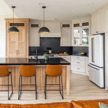 White Oak, Black Accents and Accessible Beige Cabinetry