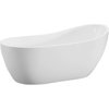 WOODBRIDGE 54" Acrylic Freestanding Soaking Tub with Brushed Nickel Pop up drain