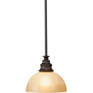 Volume Lighting V4131 Rainier 1 Light 7"W Mini Pendant - Foundry Bronze