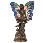 Dale Tiffany - Dale Tiffany TA17166 Fairy, 1 Light Accent Lamp-14.5 In and 8.5 In - Our beautiful Fairy Tiffany Lamp does double dutyFairy 1 Light Accent Cold Cast Bronze Tif *UL Approved: YES Energy Star Qualified: n/a ADA Certified: n/a  *Number of Lights: 1-*Wattage:25w Incandescent bulb(s) *Bulb Included:No *Bulb Type:Incandescent *Finish Type:Cold Cast Bronze