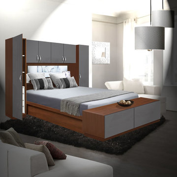 Adalina Pier Wall 4 Drawer with Storage Bridge