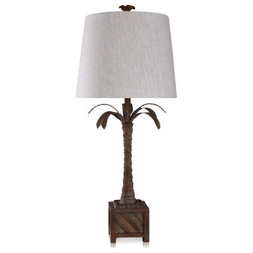 Coastal Palm Traditional Moulded Table Lamp