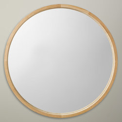 John Lewis Round Oak Scandi Mirror - Wall Mirrors