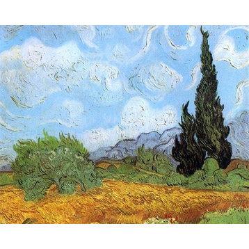 Vincent Van Gogh Wheat Field With Cypresses Wall Decal